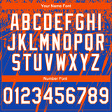 Custom Stitched Thunder Blue White-Orange 3D Pattern Design Splash Grunge Art Sports Pullover Sweatshirt Hoodie