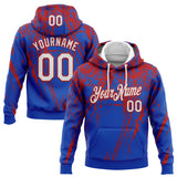 Custom Stitched Thunder Blue White-Red 3D Pattern Design Splash Grunge Art Sports Pullover Sweatshirt Hoodie