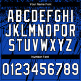 Custom Stitched Thunder Blue White-Black 3D Pattern Design Splash Grunge Art Sports Pullover Sweatshirt Hoodie