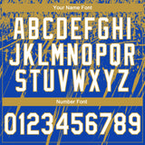 Custom Stitched Thunder Blue White-Old Gold 3D Pattern Design Splash Grunge Art Sports Pullover Sweatshirt Hoodie