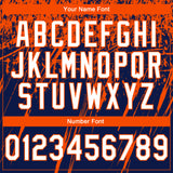 Custom Stitched Navy White-Orange 3D Pattern Design Splash Grunge Art Sports Pullover Sweatshirt Hoodie