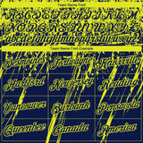 Custom Stitched Navy Neon Yellow 3D Pattern Design Splash Grunge Art Sports Pullover Sweatshirt Hoodie