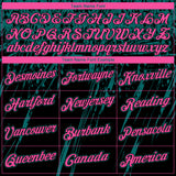 Custom Stitched Black Pink-Teal 3D Pattern Design Splash Grunge Art Sports Pullover Sweatshirt Hoodie