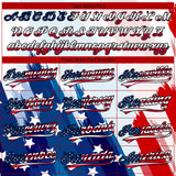 Custom Stitched White USA Flag Royal Black-Red 3D American Flag Sports Pullover Sweatshirt Hoodie