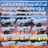 Custom Stitched Blue Light Blue-White 3D Hawaii Palm Trees Sports Pullover Sweatshirt Hoodie