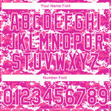 Custom Stitched Camo Deep Pink-White 3D Sports Pullover Sweatshirt Salute To Service Hoodie