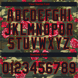 Custom Stitched Camo Black-Red 3D Rose Sports Pullover Sweatshirt Salute To Service Hoodie