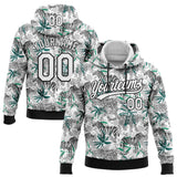 Custom Stitched Camo White-Black 3D Tropical Jungle Animal Sports Pullover Sweatshirt Salute To Service Hoodie