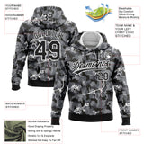 Custom Stitched Camo Black-White 3D Dinosaur Sports Pullover Sweatshirt Salute To Service Hoodie