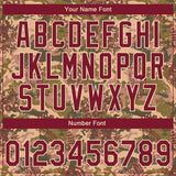 Custom Stitched Camo Crimson-Cream 3D Military Badge Sports Pullover Sweatshirt Salute To Service Hoodie