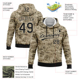 Custom Stitched Olive Black-Cream 3D Military Badge Sports Pullover Sweatshirt Salute To Service Hoodie
