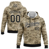 Custom Stitched Olive Black-Cream 3D Military Badge Sports Pullover Sweatshirt Salute To Service Hoodie