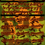 Custom Stitched Camo Black-Orange 3D Funny Faces Sports Pullover Sweatshirt Salute To Service Hoodie