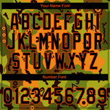 Custom Stitched Camo Black-Orange 3D Funny Faces Sports Pullover Sweatshirt Salute To Service Hoodie