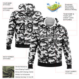 Custom Stitched Camo Black-White 3D Sports Pullover Sweatshirt Salute To Service Hoodie