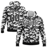Custom Stitched Camo Black-White 3D Sports Pullover Sweatshirt Salute To Service Hoodie