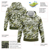 Custom Stitched Camo Olive-White 3D Sports Pullover Sweatshirt Salute To Service Hoodie