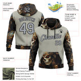 Custom Gray Black 3D Skull Sports Pullover Sweatshirt Hoodie