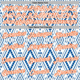 Custom Stitched White Blue-Orange 3D Mexico Aztec Pattern Sports Pullover Sweatshirt Hoodie