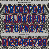 Custom Stitched Black Royal Gray-Red 3D Mexico Aztec Pattern Sports Pullover Sweatshirt Hoodie