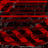 Custom Stitched Black Red-Steel Gray 3D Pattern Design Splash Sports Pullover Sweatshirt Hoodie