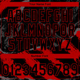 Custom Stitched Black Red-Steel Gray 3D Pattern Design Splash Sports Pullover Sweatshirt Hoodie