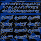 Custom Stitched Black Royal Gray-Steel Gray 3D Pattern Design Splash Sports Pullover Sweatshirt Hoodie