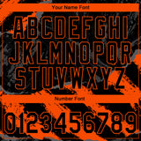 Custom Stitched Black Orange-Steel Gray 3D Pattern Design Splash Sports Pullover Sweatshirt Hoodie