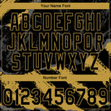 Custom Stitched Black Old Gold-Steel Gray 3D Pattern Design Splash Sports Pullover Sweatshirt Hoodie