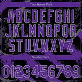 Custom Stitched Black Purple Gray-Steel Gray 3D Pattern Design Splash Sports Pullover Sweatshirt Hoodie