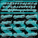 Custom Stitched Black Teal Steel Gray-White 3D Pattern Design Splash Sports Pullover Sweatshirt Hoodie