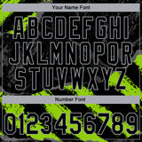 Custom Stitched Black Neon Green Steel Gray-Gray 3D Pattern Design Splash Sports Pullover Sweatshirt Hoodie