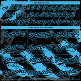 Custom Stitched Black Sky Blue-Steel Gray 3D Pattern Design Splash Sports Pullover Sweatshirt Hoodie