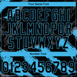 Custom Stitched Black Sky Blue-Steel Gray 3D Pattern Design Splash Sports Pullover Sweatshirt Hoodie