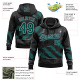 Custom Stitched Black Midnight Green Steel Gray-Gray 3D Pattern Design Splash Sports Pullover Sweatshirt Hoodie