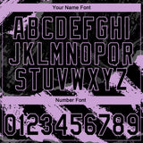 Custom Stitched Black Light Purple-Steel Gray 3D Pattern Design Splash Sports Pullover Sweatshirt Hoodie