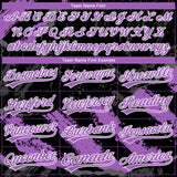 Custom Stitched Black Medium Purple Steel Gray-White 3D Pattern Design Splash Sports Pullover Sweatshirt Hoodie