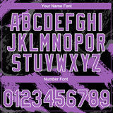 Custom Stitched Black Medium Purple Steel Gray-White 3D Pattern Design Splash Sports Pullover Sweatshirt Hoodie