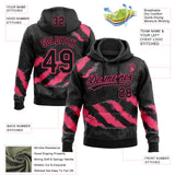 Custom Stitched Black Neon Pink-Steel Gray 3D Pattern Design Splash Sports Pullover Sweatshirt Hoodie