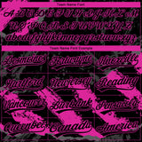 Custom Stitched Black Deep Pink-Steel Gray 3D Pattern Design Splash Sports Pullover Sweatshirt Hoodie