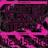 Custom Stitched Black Deep Pink-Steel Gray 3D Pattern Design Splash Sports Pullover Sweatshirt Hoodie