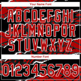 Custom Stitched Black Red-White 3D Pattern Design Torn Paper Style Sports Pullover Sweatshirt Hoodie