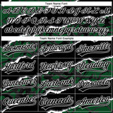 Custom Stitched Black Green-White 3D Pattern Design Torn Paper Style Sports Pullover Sweatshirt Hoodie