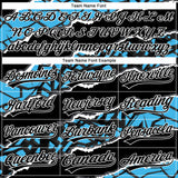 Custom Stitched Black Sky Blue-White 3D Pattern Design Torn Paper Style Sports Pullover Sweatshirt Hoodie