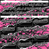 Custom Stitched Black Pink-White 3D Pattern Design Torn Paper Style Sports Pullover Sweatshirt Hoodie