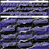 Custom Stitched Black Dark Purple-White 3D Pattern Design Torn Paper Style Sports Pullover Sweatshirt Hoodie