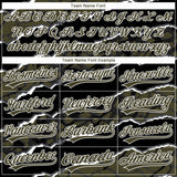 Custom Stitched Black Olive-White 3D Pattern Design Torn Paper Style Sports Pullover Sweatshirt Hoodie