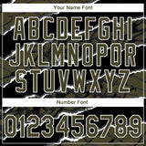 Custom Stitched Black Olive-White 3D Pattern Design Torn Paper Style Sports Pullover Sweatshirt Hoodie