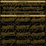 Custom Stitched Black Old Gold 3D Pattern Design Line Sportswear Pullover Sweatshirt Hoodie