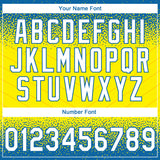 Custom Stitched Blue White-Light Yellow 3D Pattern Design Line Sportswear Pullover Sweatshirt Hoodie